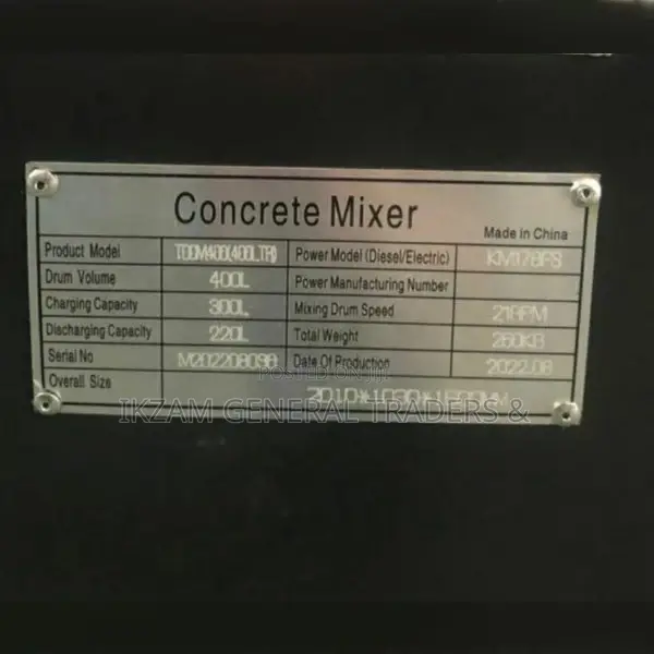 Concrete Mixer 400L