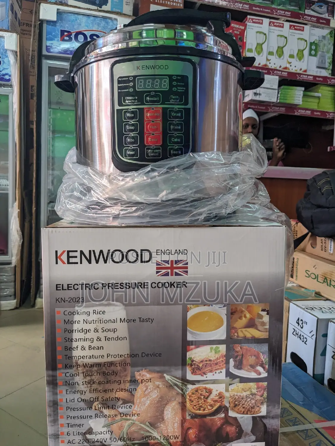 Pressure Cooker Ya Kennywood, Imara Na Size Kubwa Liter 6,