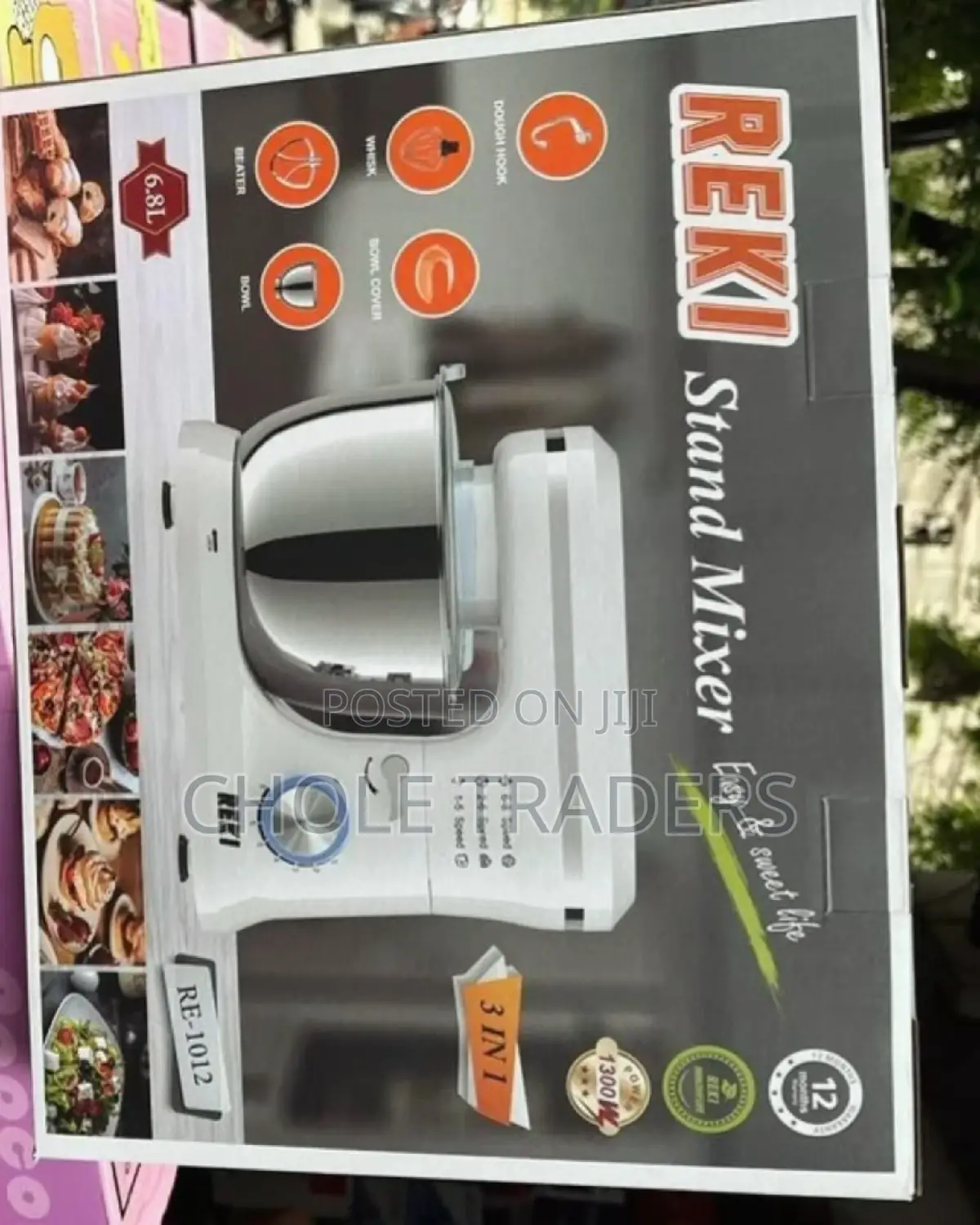 3 In1 Reki Stand Mixer (6.8- Litres)