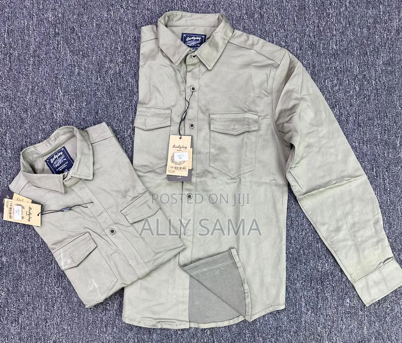 Mens Shirt Khaki Material Jeans Quality