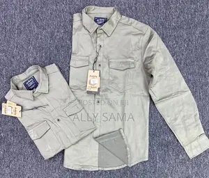 Mens Shirt Khaki Material Jeans Quality