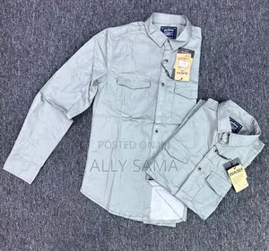 Mens Shirt Khaki Material Jeans Quality