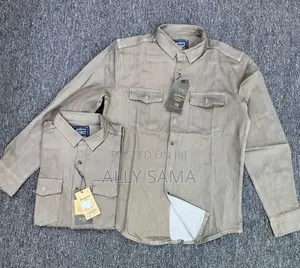 Mens Shirt Khaki Material Jeans Quality