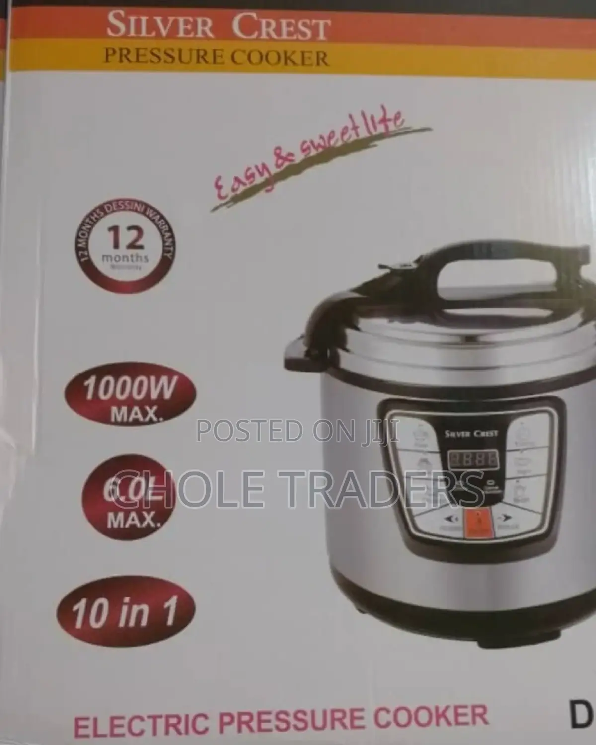 6l Silver Crest Digital Electric Pressure Cooker