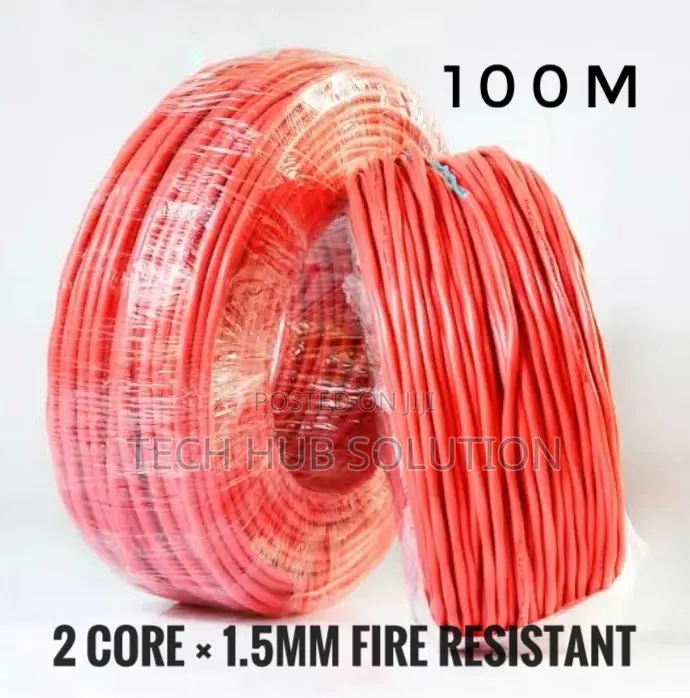 2 Core 100m Fire Resistant Cable 1.5mm2