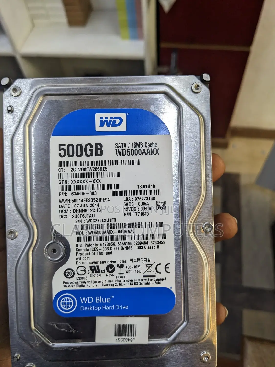 WD 500GB Hard Drive