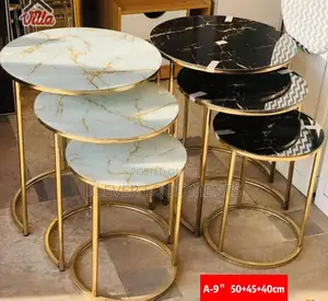 Modern Luxury Glass Top Nesting Table