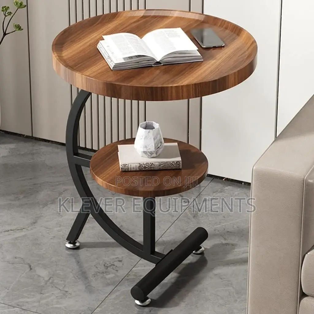Modern Round Sofa Side Table With Wheels