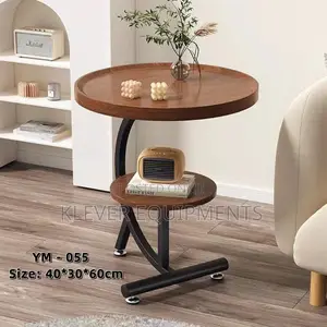 Modern Round Sofa Side Table With Wheels