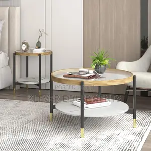 Round Nesting Coffee Table Set of 2 PCS