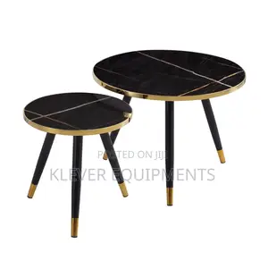 Luxury Round End Table With Wooden Top