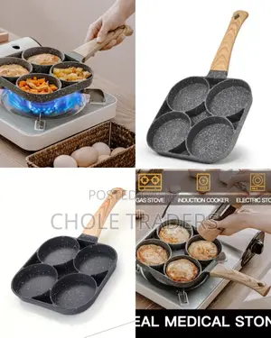 4-Hole Non-Stick Frying Pot Pan for Eggs,Steak, Hamburger