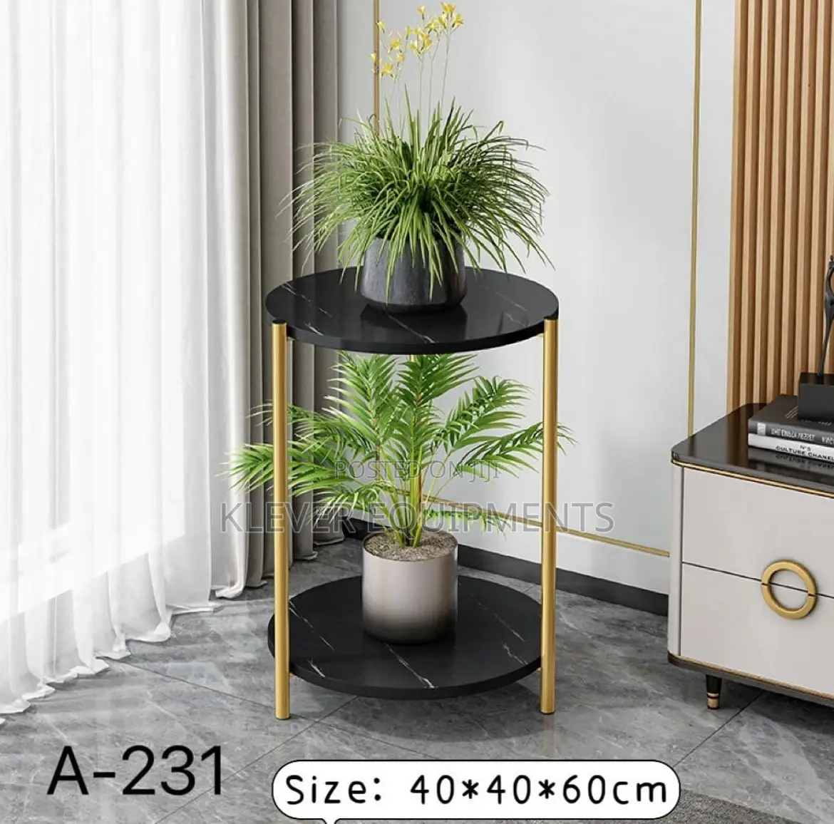 The Craft House Side End Table 2 Tier Metal Frame Top MDF