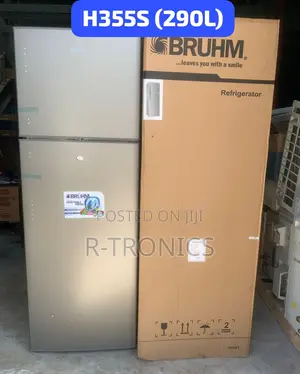 Bruhm Refrigerator 290L Double Door Silver
