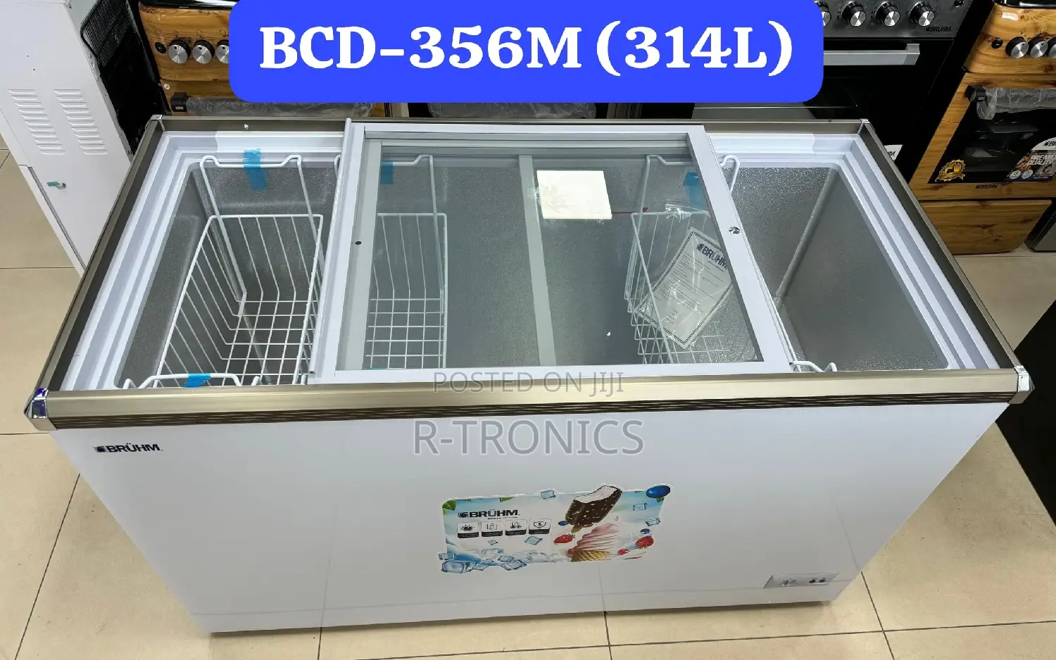 Brühm Showcase Freezer 314L (Bcd-356m)