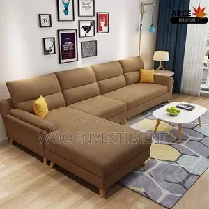 L-Shape Sofa Kali Sana Zinapatikana Mpya