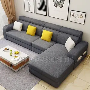 L-Shape Sofa Kali Sana Zinapatikana Mpya