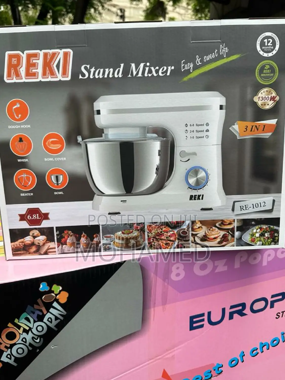 Reki Stand Mixer 3 in 1(6.8L)