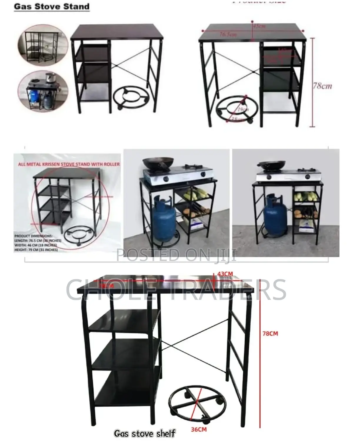 Gas Stove Cabinet Rack Shelf Stand