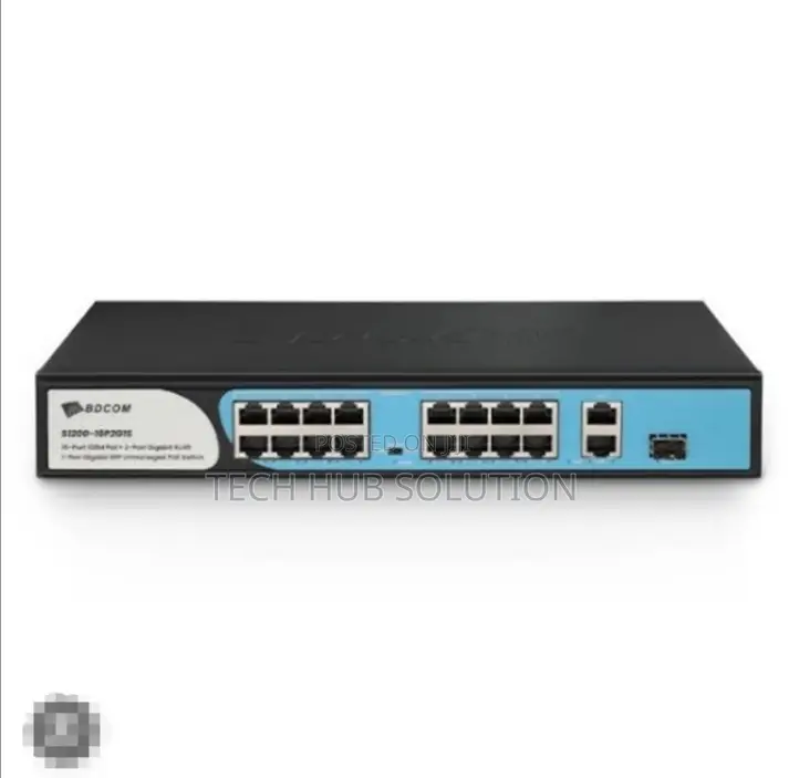 BDCOM POE Unmanaged Ethernet Switch S1200-16p2g1s