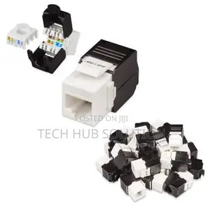 CAT6A UTP UTP Keystone Jack, White