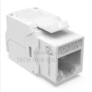 CAT6A UTP UTP Keystone Jack, White