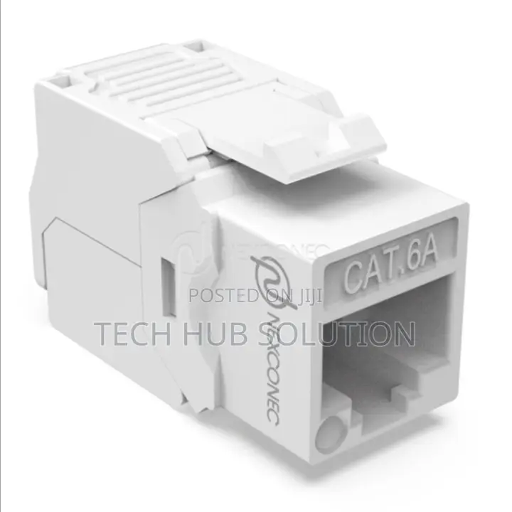 CAT6A UTP UTP Keystone Jack, White