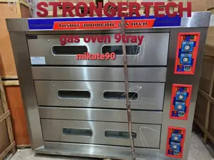Commercial Gas Oven 3 Deck 9 Trays