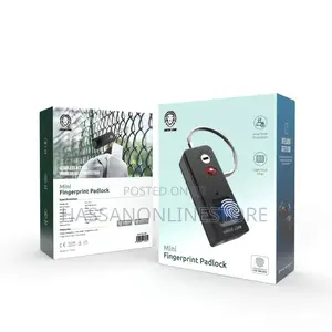 Green Lion Fingerprint Padlock - Black