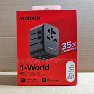 Momax 1-World PD35W 5 Ports + AC Travel Adapter UA9