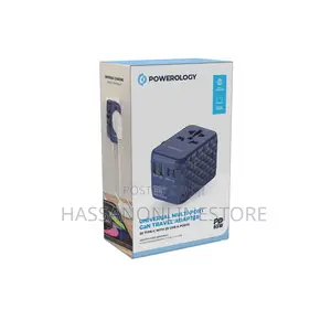 Powerology 65W PD Universal Multi-Port Travel Adapter