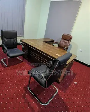Executive Table + Office Chairs (3) Full Set
