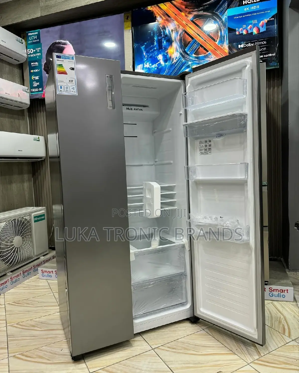 Side by Side Hisence Refrigerator