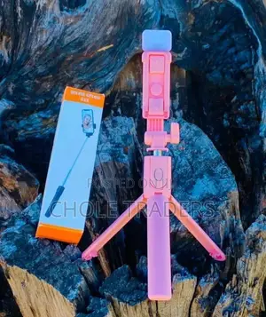 Selfie Stick With Tripod Stand Flash Light