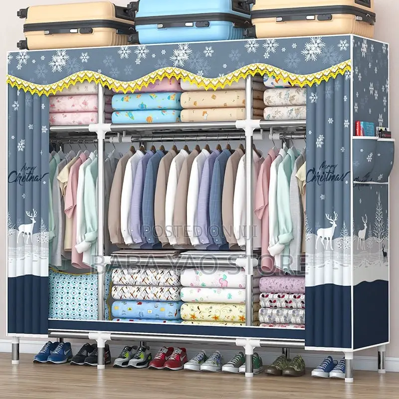 Household Wardrobe Wooden Materials 4-Doors/Quality Brackets