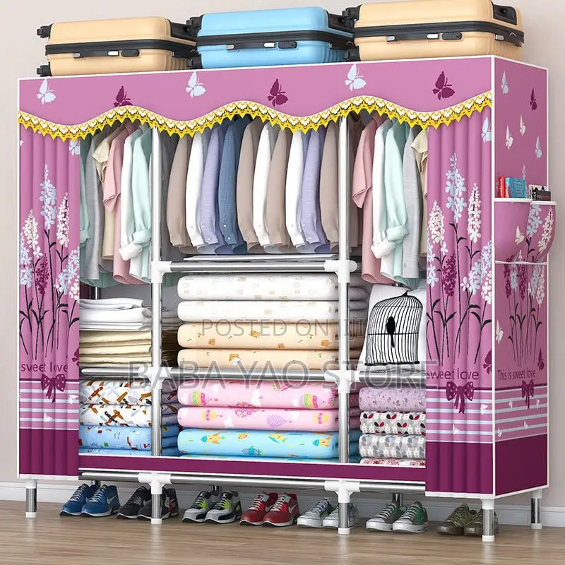 Household Wardrobe Wooden Materials 4-Doors/Quality Brackets