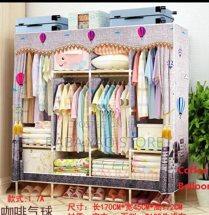 Household Wardrobe Wooden Materials 4-Doors/Quality Brackets