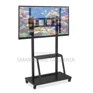 Full Motion Swivel Floor Stand TV Trolley With Brackets