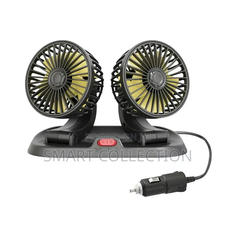 360° Adjustable Dual Head Air-Vent Motor Vehicle Fan