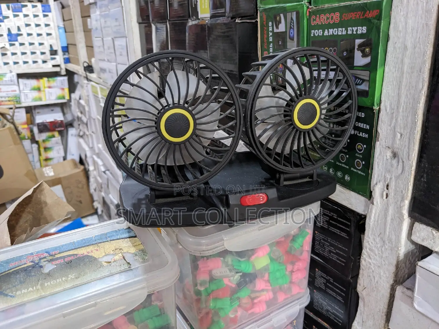 360° Adjustable Dual Head Air-Vent Motor Vehicle Fan
