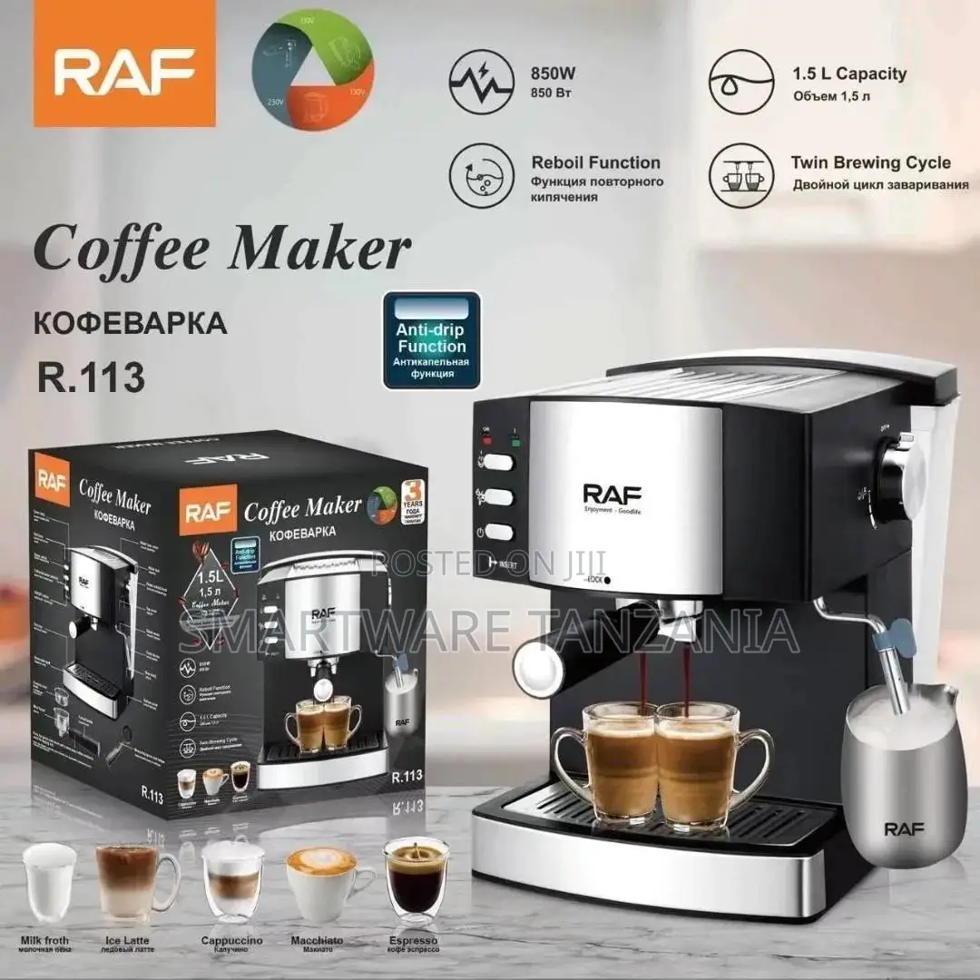 Coffee Machine With Grinder, 2-Cup Function, 1.6 Litre Water