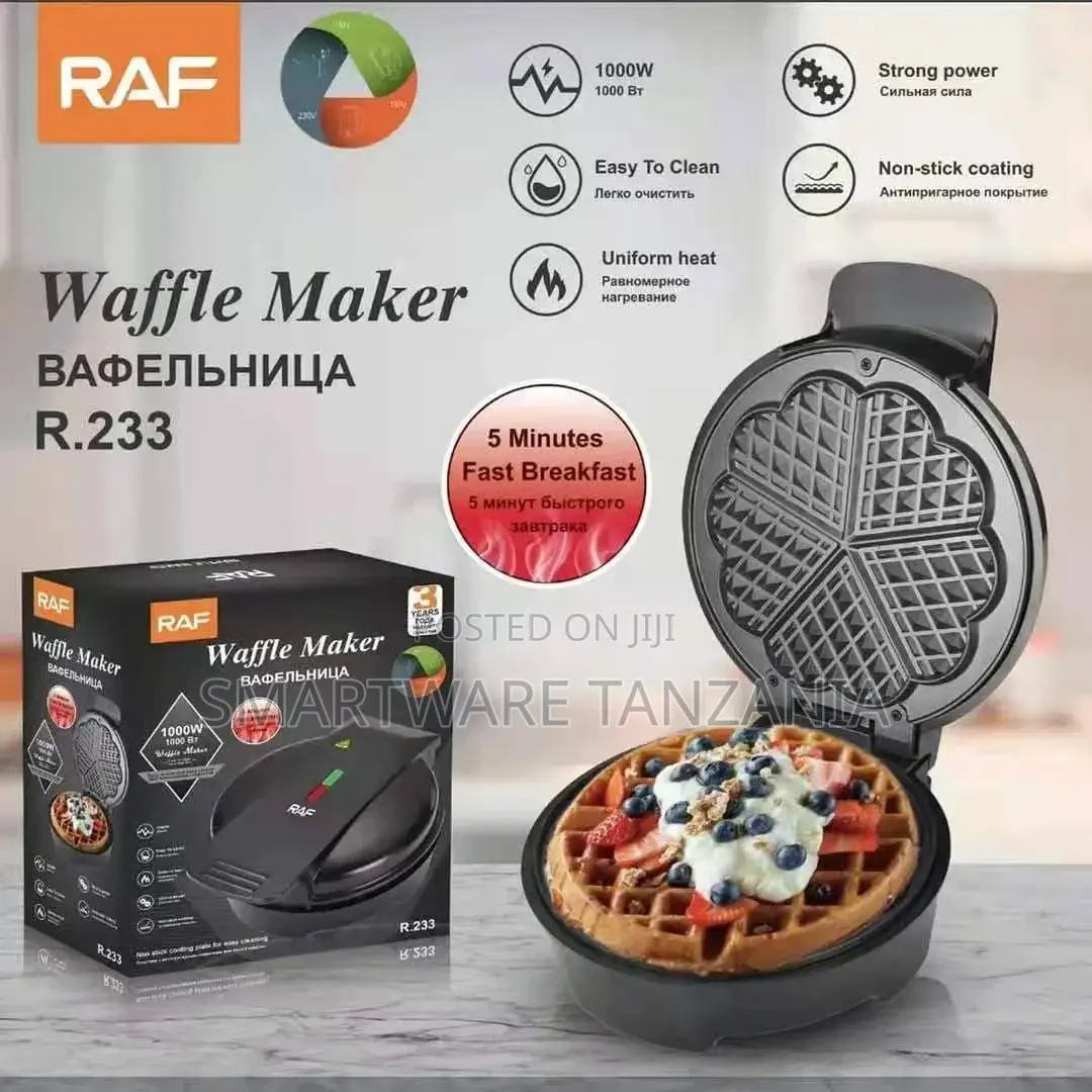 Waffle Maker, Non-stick Coated Plates Deep Cooking Plates