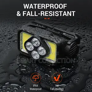 Rechargeable Waterproof Headlamp With Motion Sensor