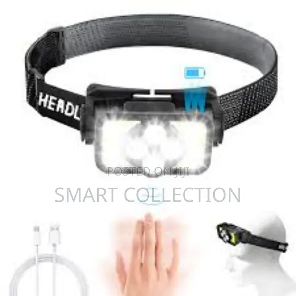 Rechargeable Waterproof Headlamp With Motion Sensor