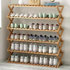 Foldable Bamboo Shoe Rack Stand