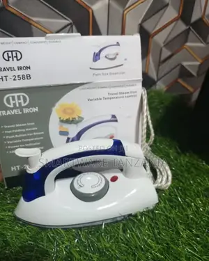 Travel Steam Iron With Foldable Handle Compact, Lightweight