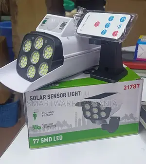 Solar Panel Powered 77 Led Motion Sensor Light For Home