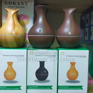 Wood Grain Diffuser Ultrasonic Cool Mist Humidifier With LED