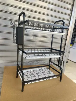 Large Storage Stainless Steel Kitchen Rack, Dish Rack Tray