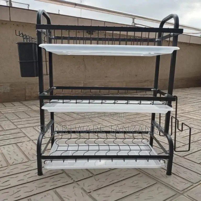 3 Tier Stainless Steel Drain Rack, Kitchen Rack for Dishes